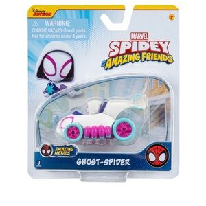 Marvel Ghost-Spider Toy Car in White and Pink